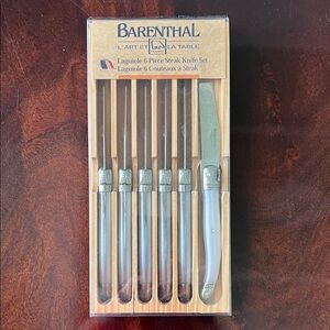 NIB Barenthal Laguiole 6-Piece Steak Knife Set Pearl